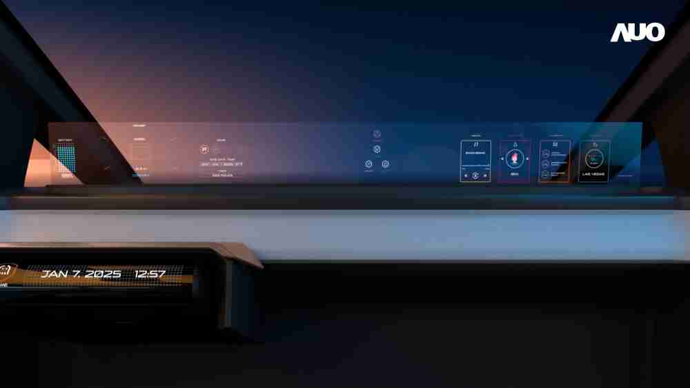 菠菜论坛无界透明显示接口(Horizon Image Glass)透过车运算方案整合仪表板、、、、中控台及副驾显示器，，一体式全景呈现，，提供乘用者清晰的前方视野、、、行车必要信息与娱乐功能