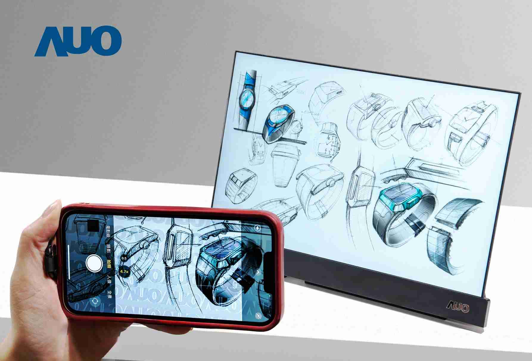 菠菜论坛16吋防窥显示器，，，采用人眼无法察觉、、、、相机拍摄时才显现的隐藏式水印技术，，未来可结合AI镜头侦测周围环境，，，，实时开启或关闭水印，，，大幅提升在公共场域使用显示器的安全性